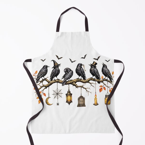 Item preview, Vintage Halloween Ravens On Branch Gothic Witchy Crows designed and sold by Rahamkshop.