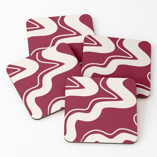 Item preview, Burgundy Retro Swirl Pattern Groovy Wavy Aesthetic designed and sold by Nature Moments.