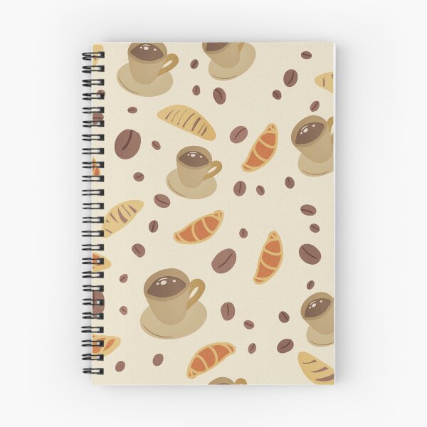 Item preview, Coffee and Croissant Pattern designed and sold by DinaArtStudio.