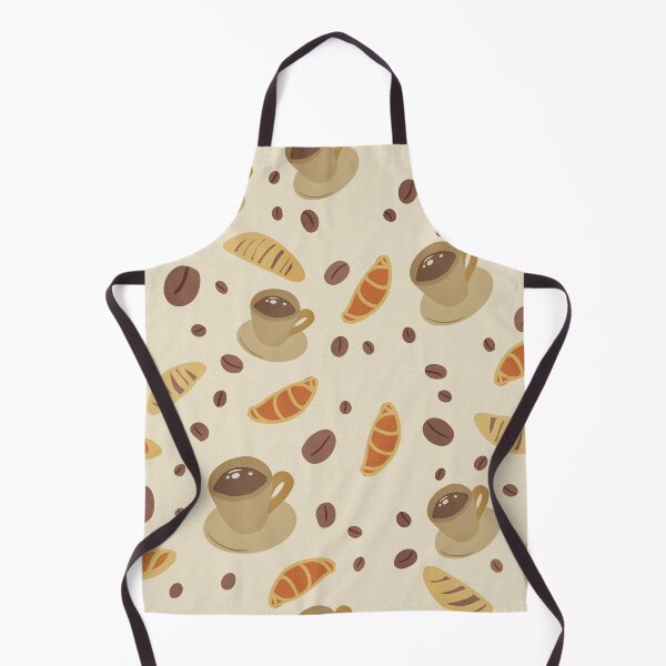 Item preview, Coffee and Croissant Pattern designed and sold by DinaArtStudio.