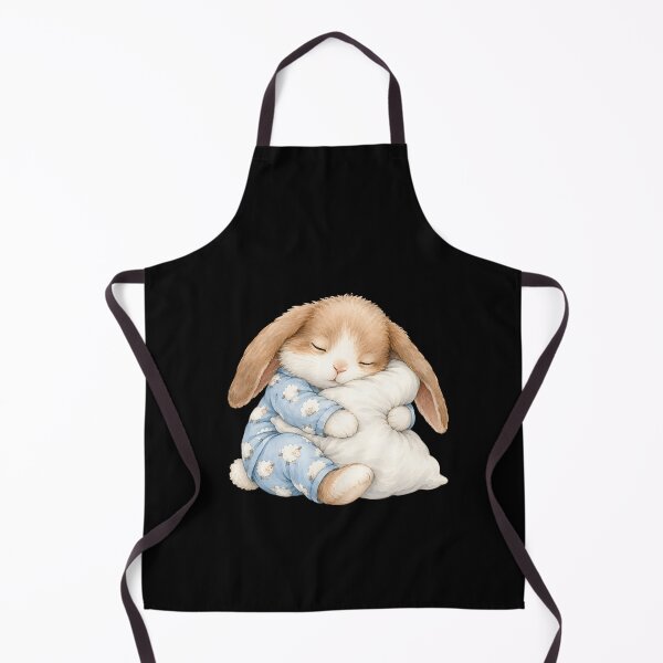 Item preview, Holland Lop Rabbit Sleeping in Cute Pajamas designed and sold by a-turner-paint.