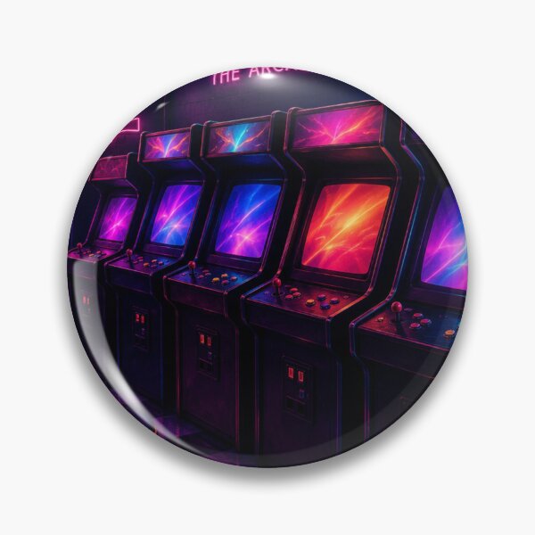 Item preview, The Arcade Never Dies - Neon Retro Poster designed and sold by EtermaoDigital.