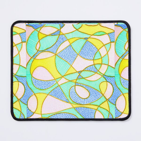 Item preview, Pastel Abstract Geometric Pattern: Mint Blue Yellow Watercolour designed and sold by ArithraStudio.