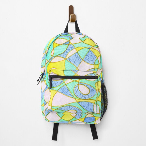 Item preview, Pastel Abstract Geometric Pattern: Mint Blue Yellow Watercolour designed and sold by ArithraStudio.
