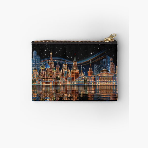 Aperçu de l'œuvre Paysage nocturne de Moscou avec la rivière reflétée créée et vendue par Rocky Mountain Artistry.