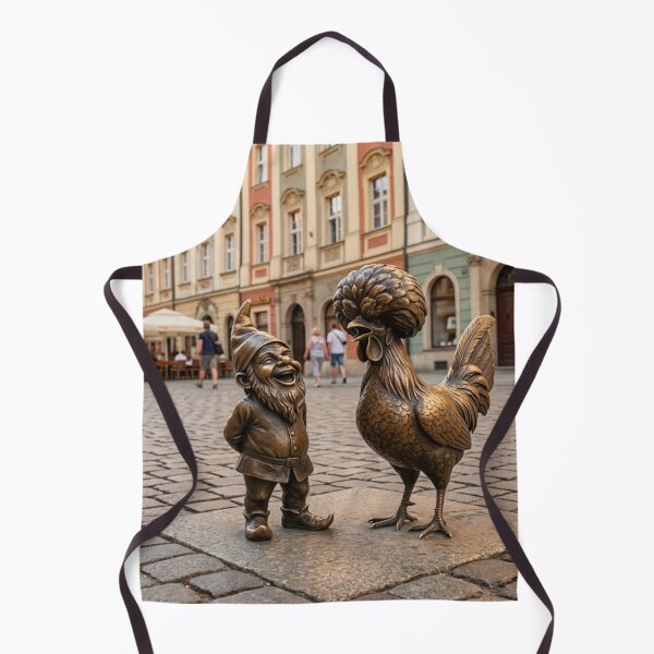 Item preview, Wroclaw Gnome With Polish Chicken – Bronze Garden Gnome Folk Art designed and sold by Purrfecta.