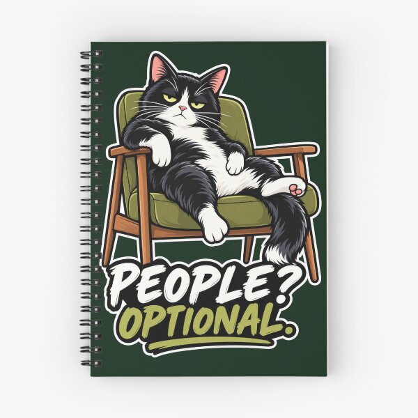 Item preview, People? Optional – Funny introverted cat designed and sold by NorthPeak Studio.