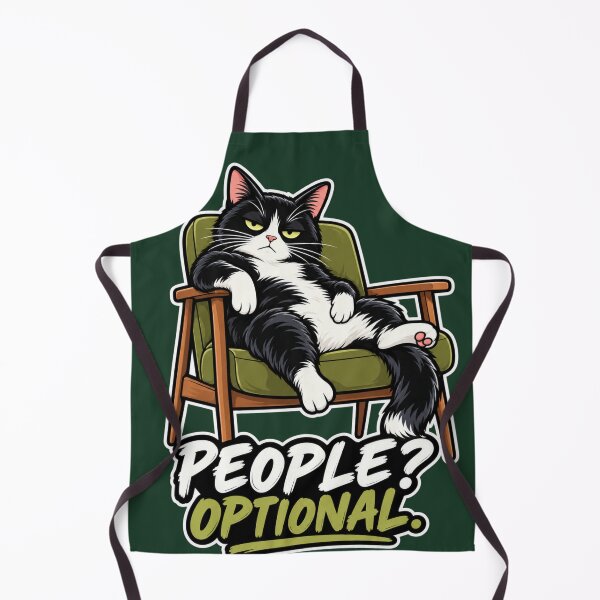 Item preview, People? Optional – Funny introverted cat designed and sold by NorthPeak Studio.