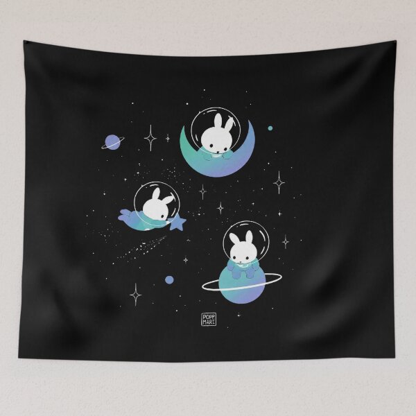 Aperçu de l'œuvre Space Bunnies Retro Classic créée et vendue par Mckenna165.