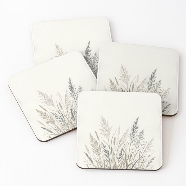Item preview, Minimalist Tall Grass Study – Neutral Botanical Watercolor Painting designed and sold by Zaramodo.