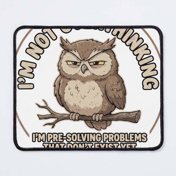 Item preview, I'm Not Overthinking Shirt, Funny Owl Tee, Anxiety Humor T-Shirt, Introvert Tee designed and sold by imad triake.