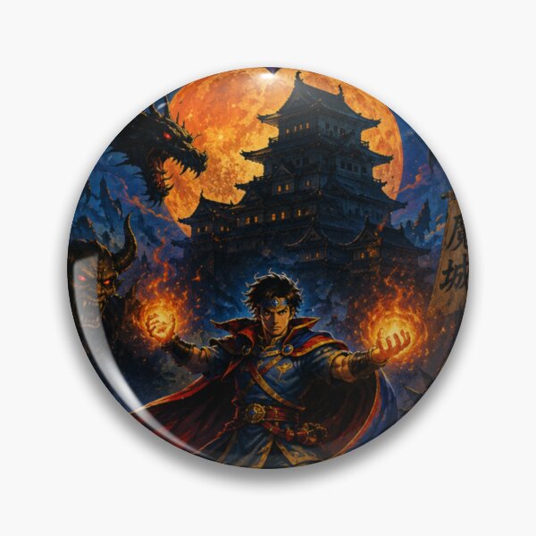 Item preview, Caped Wizard vs Castle Dragons - Fantasy Art designed and sold by EtermaoDigital.