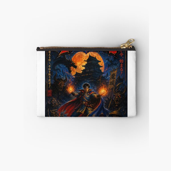 Item preview, Caped Wizard vs Castle Dragons - Fantasy Art designed and sold by EtermaoDigital.