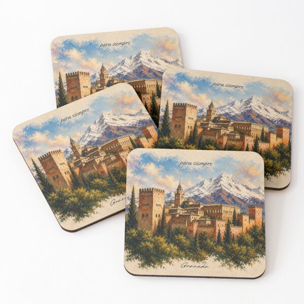 Item preview, Granada Forever – Alhambra & Sierra Nevada Skyline designed and sold by TrazoLibreCo7.