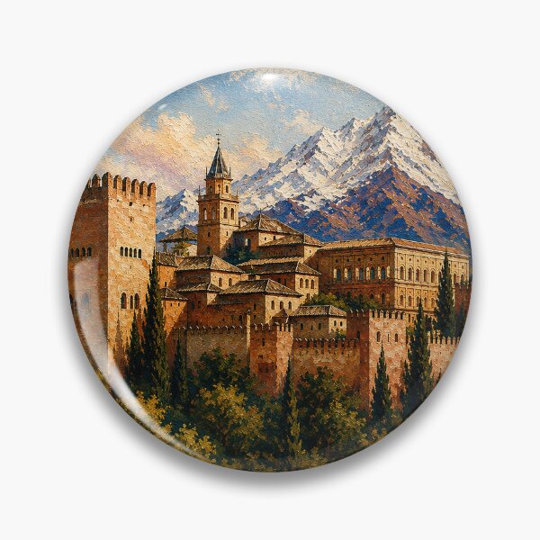 Item preview, Granada Forever – Alhambra & Sierra Nevada Skyline designed and sold by TrazoLibreCo7.
