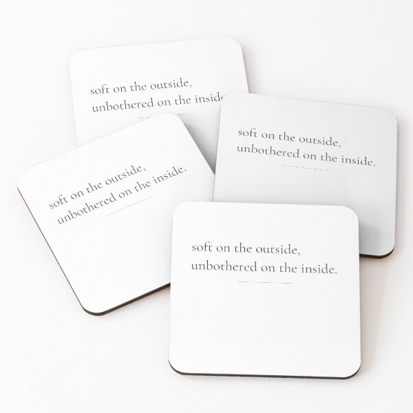 Item preview, Soft On The Outside Unbothered On The Inside - Minimalist Quote Shirt designed and sold by DaysLoading.