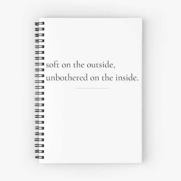 Item preview, Soft On The Outside Unbothered On The Inside - Minimalist Quote Shirt designed and sold by DaysLoading.