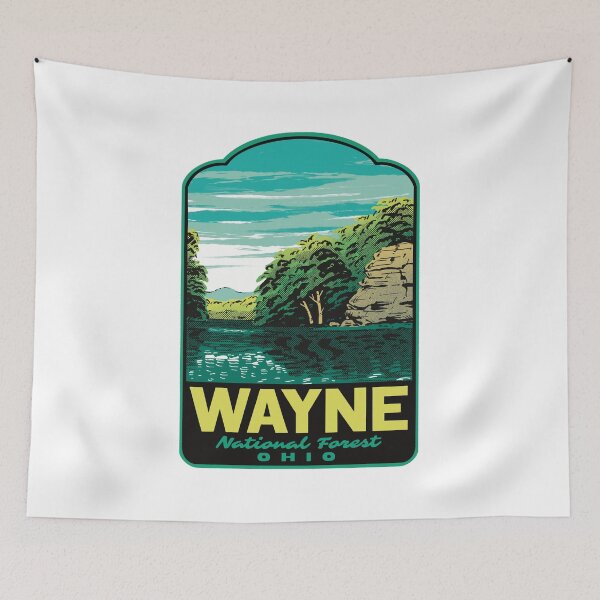 Item preview, Wayne National Forest Lake Vesuvius Retro Travel Art designed and sold by HalpinDesign.