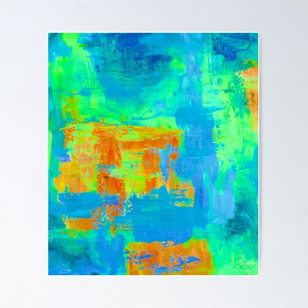 Item preview, abstract in green and blue designed and sold by Tereza Pilar  Art.