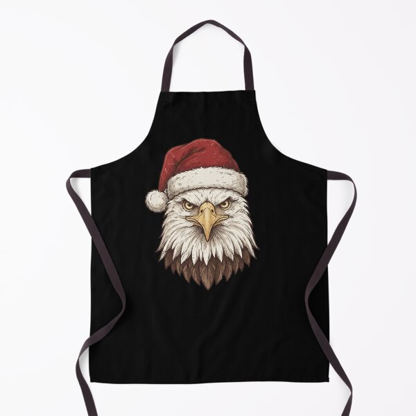 Item preview, Vintage Bald Eagle Wearing Santa Hat Christmas Portrait designed and sold by SOUFIANE1991.