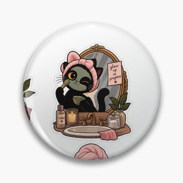 Item preview, Black Cat Self Care Sticker designed and sold by DOODLUMI.