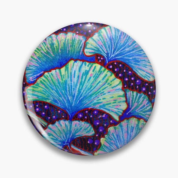 Item preview, Blue Green Ginkgo Leaves: Maximalist Watercolour Pattern designed and sold by ArithraStudio.