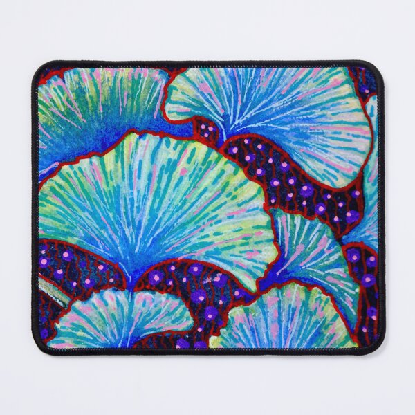 Item preview, Blue Green Ginkgo Leaves: Maximalist Watercolour Pattern designed and sold by ArithraStudio.