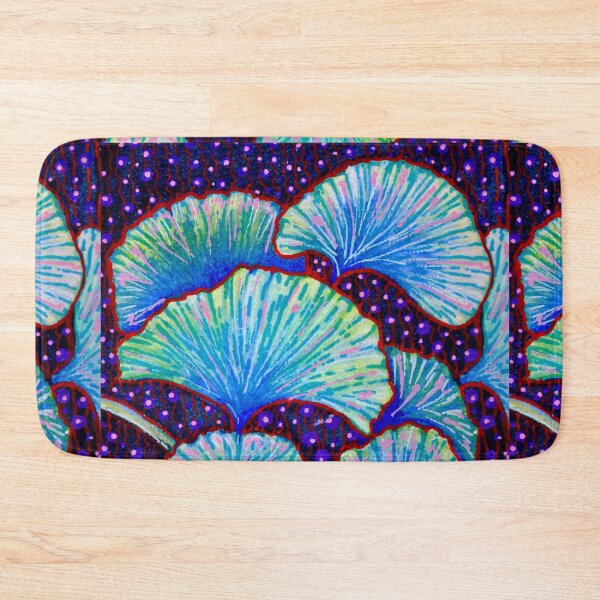 Item preview, Blue Green Ginkgo Leaves: Maximalist Watercolour Pattern designed and sold by ArithraStudio.