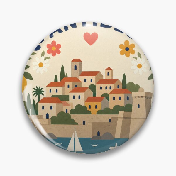 Item preview, Antibes France Travel Souvenir Modern Folk Art designed and sold by VisualArtsOasis.