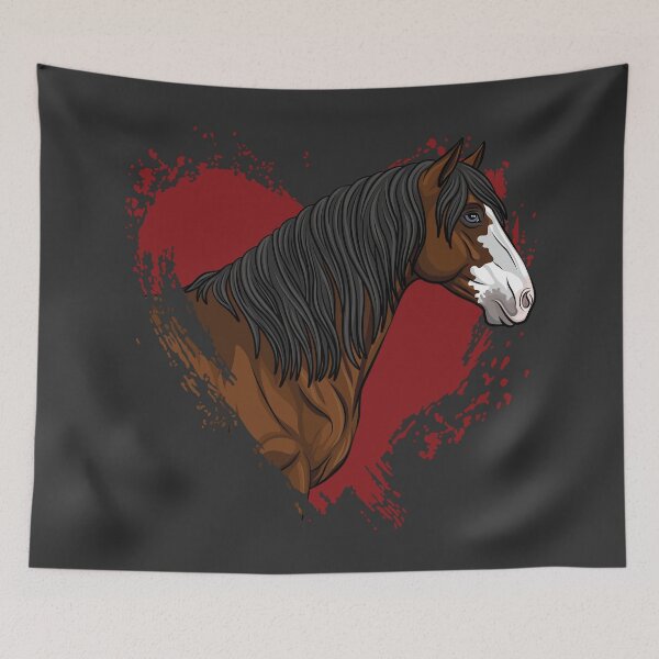 Item preview, The head of Abaco's horse and a red heart designed and sold by Cheval-de-coeur.