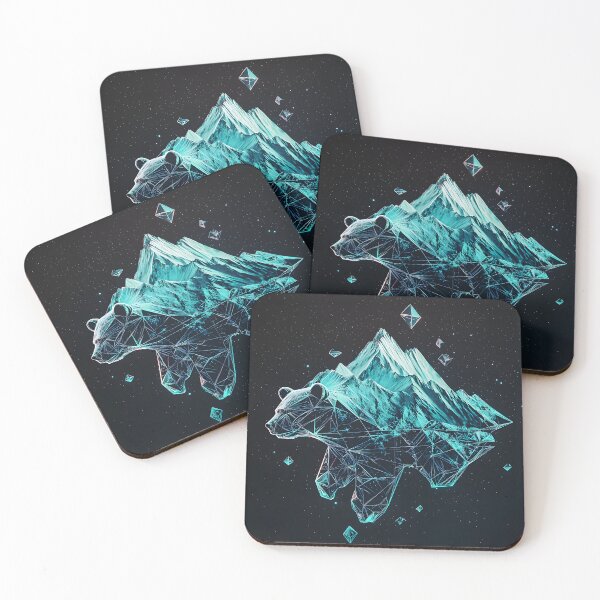 Item preview, 3d Render Of Geometric Bear Mountain Silhouette Digital designed and sold by Checho30.