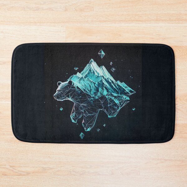 Item preview, 3d Render Of Geometric Bear Mountain Silhouette Digital designed and sold by Checho30.