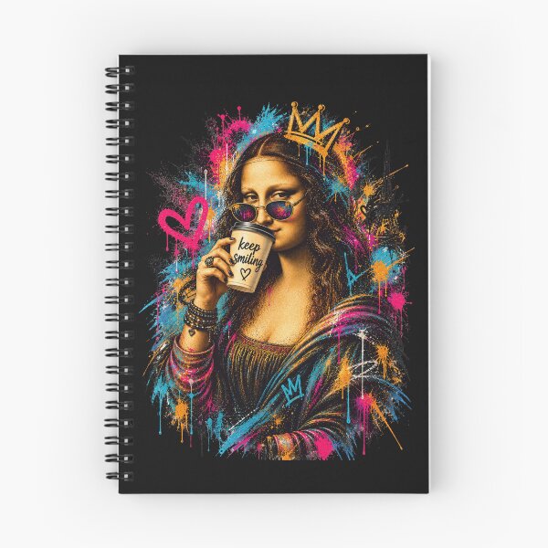 Item preview, Graffiti Mona Lisa. Keep Smiling Coffee Cup Street Art Paris Pop Culture Mashup designed and sold by GEM STYLE.