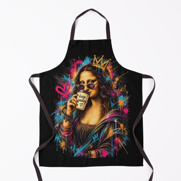 Item preview, Graffiti Mona Lisa. Keep Smiling Coffee Cup Street Art Paris Pop Culture Mashup designed and sold by GEM STYLE.