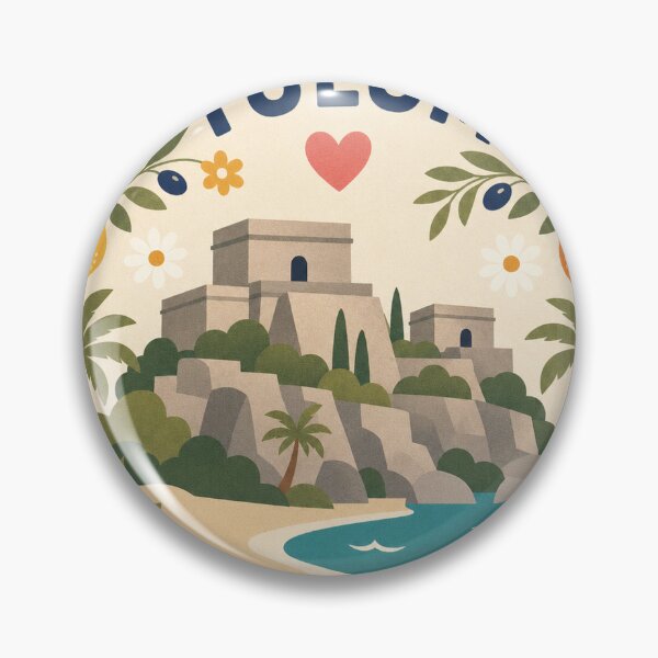 Item preview, Tulum Mexico Travel Souvenir Modern Folk Art designed and sold by VisualArtsOasis.