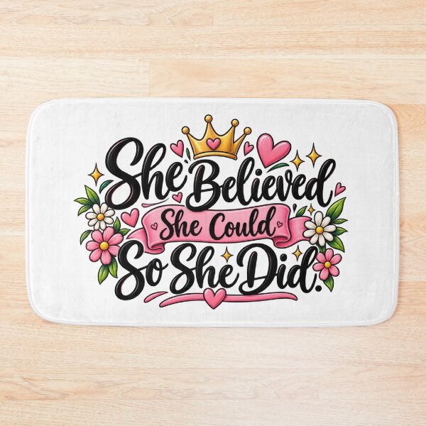 Item preview, She Believed She Could So She Did – Inspirational designed and sold by StickyDelights.