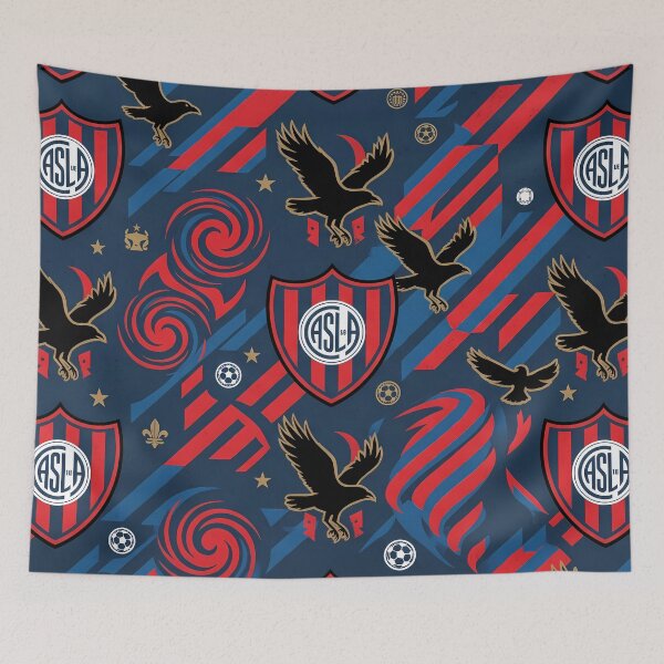 Item preview, San Lorenzo De Almagro El Ciclon Pattern AZULGRANA designed and sold by ART ATTACK ZONE.