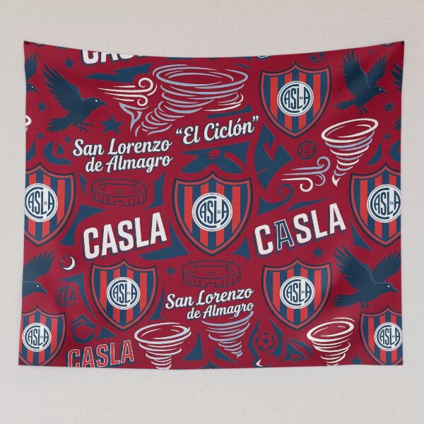 Item preview, San Lorenzo De Almagro El Ciclon Pattern Colors designed and sold by ART ATTACK ZONE.