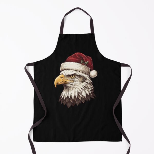 Item preview, Vintage Bald Eagle Wearing Santa Hat Christmas Portrait designed and sold by SOUFIANE1991.