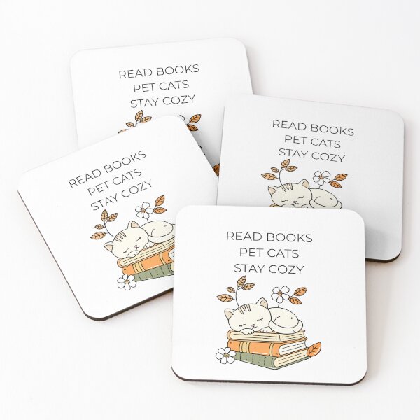 Item preview, Read Books Pet Cats Stay Cozy Cute Autumn Cat Aesthetic designed and sold by Jelicint.