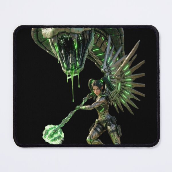 Item preview, Cyber Venom Snake - Neon Green Mecha Serpent designed and sold by EvolutionMerch.