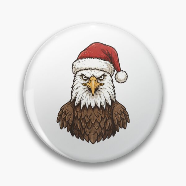 Item preview,  Vintage Bald Eagle Wearing Santa Hat Christmas Portrait designed and sold by SOUFIANE1991.