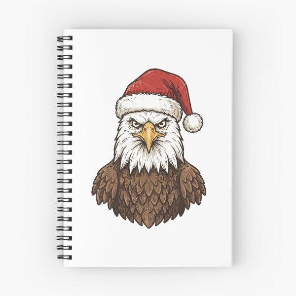 Item preview,  Vintage Bald Eagle Wearing Santa Hat Christmas Portrait designed and sold by SOUFIANE1991.