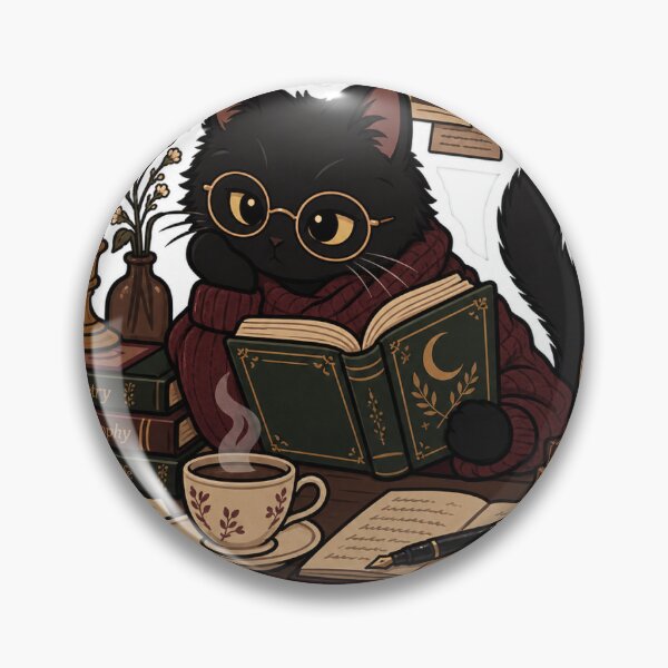 Item preview, Black Cat Academic Sticker designed and sold by DOODLUMI.
