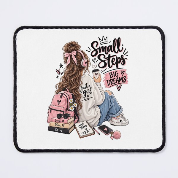 Item preview, Small Steps Big Dreams – Cute Girl Dreamer Aesthetic designed and sold by ✨ Daily Vibe Studio ✨.