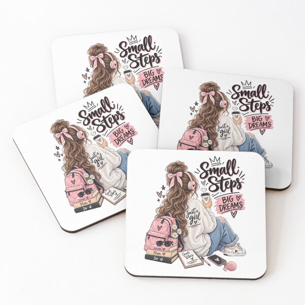 Item preview, Small Steps Big Dreams – Cute Girl Dreamer Aesthetic designed and sold by ✨ Daily Vibe Studio ✨.