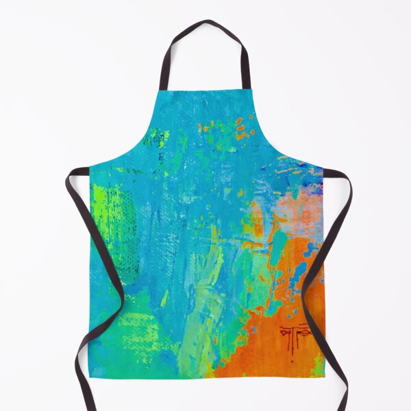 Item preview, abstract in blue and orange designed and sold by Tereza Pilar Art.