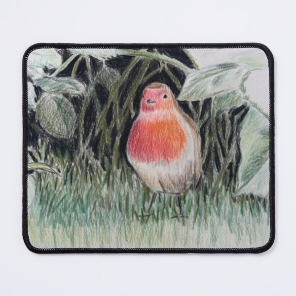 Item preview, Robin in the Bushes: Coloured Pencils designed and sold by Charlotte's Shop of Bird Stuff.
