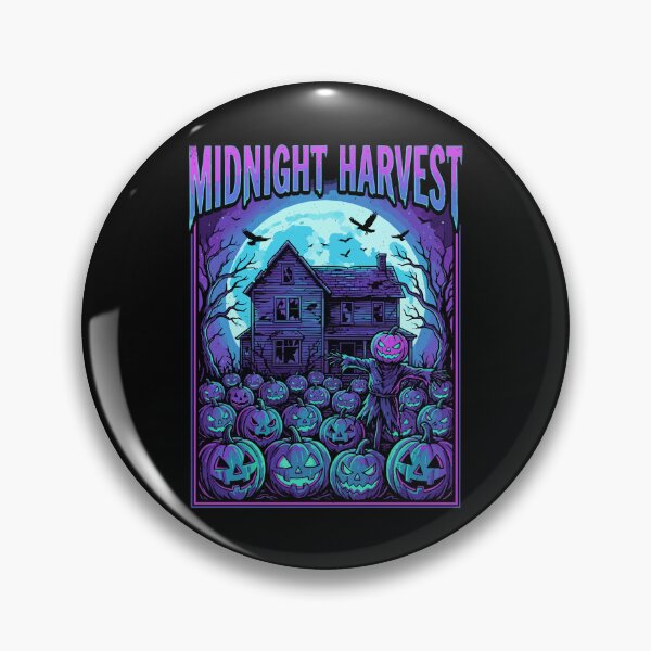 Item preview, HALLOWEEN Midnight Harvest Haunted House | Neon Spooky Halloween Pumpkin designed and sold by Uglyandcute.
