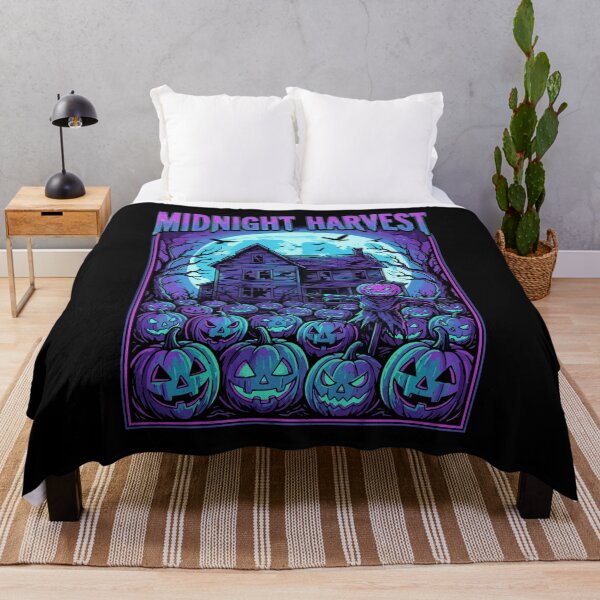 Item preview, HALLOWEEN Midnight Harvest Haunted House | Neon Spooky Halloween Pumpkin designed and sold by Uglyandcute.